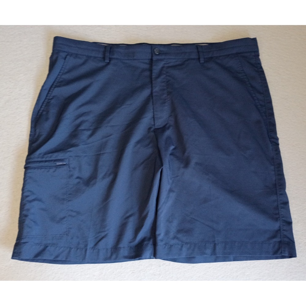 Greg Norman Shorts Mens 38 Navy Blue Golf Chino Performance Textured Stretch